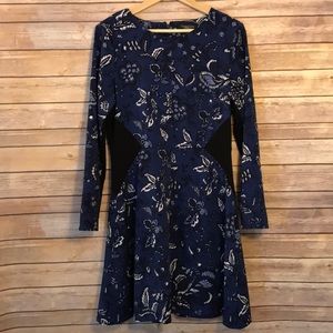 Thakoon Blue Paisley Fit and Flare Dress